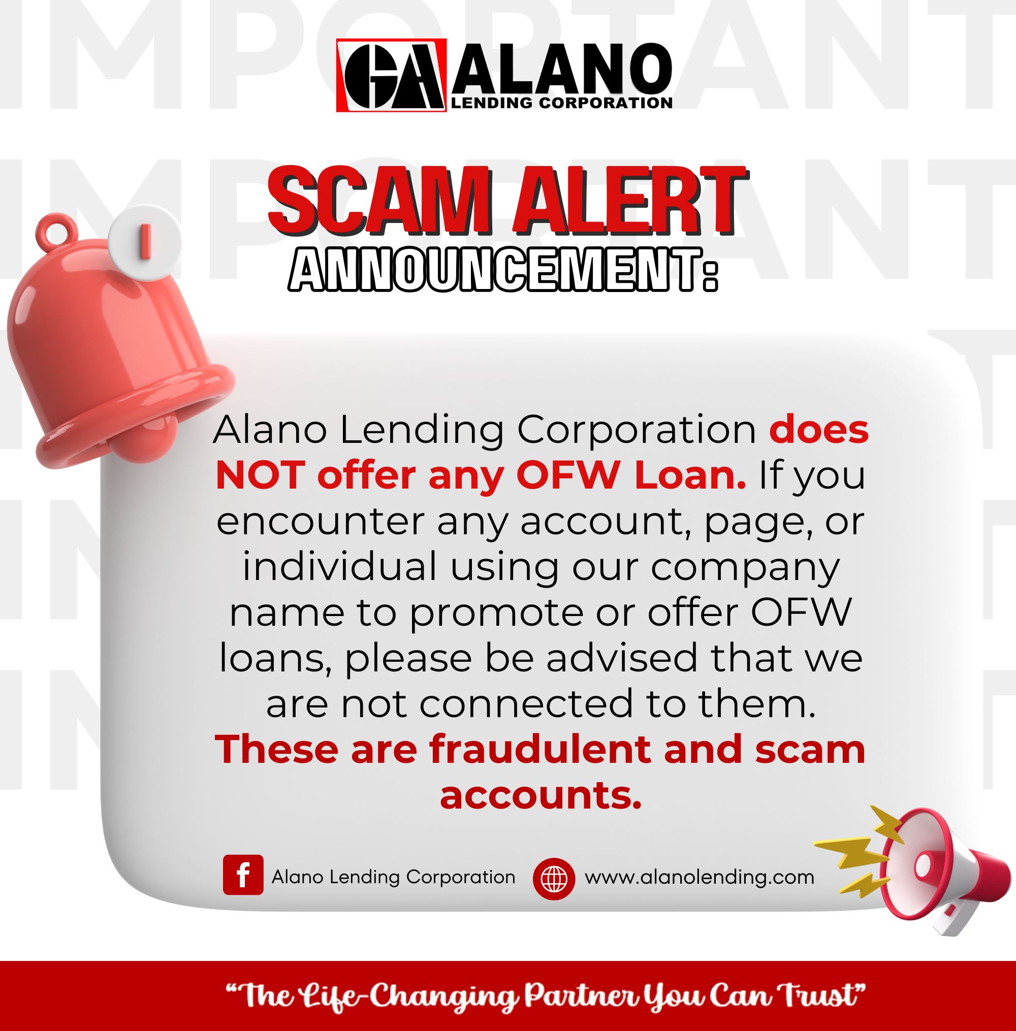 We Do NOT Offer Any OFW Loans!
