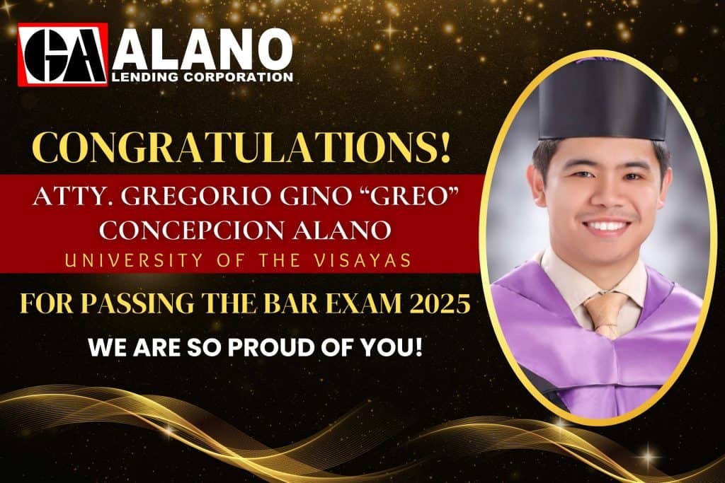 Congratulations, Atty. Gregorio Gino C. Alano!