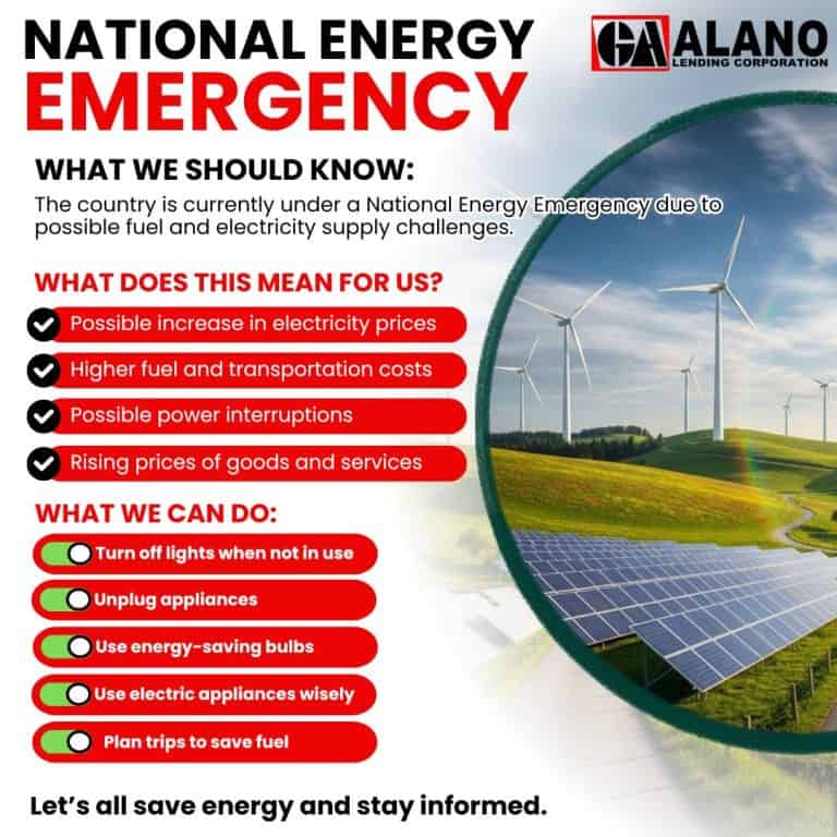NATIONAL ENERGY EMERGENCY - Fryll Alanolendingcorporation