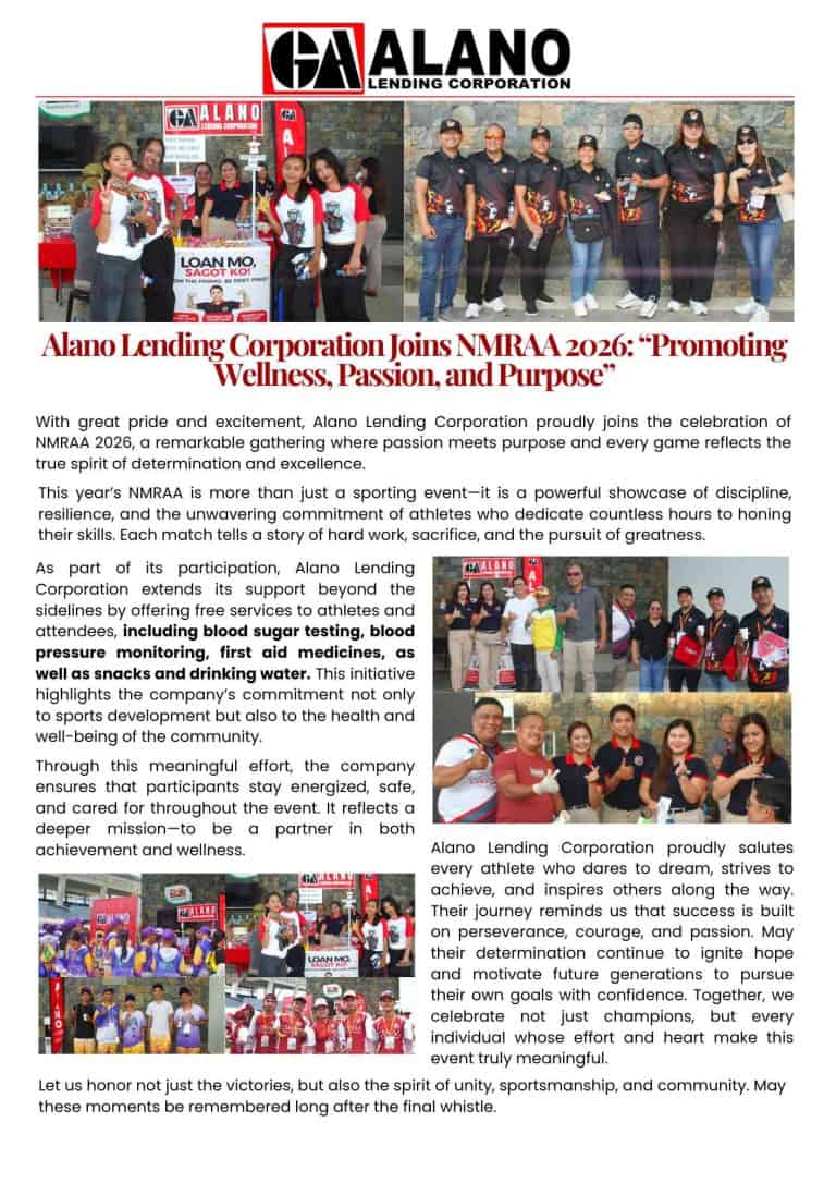 Alano Lending Corporation Joins NMRAA 2026 “Promoting Wellness, Passion, and Purpose” - Rose Angeli Ochea